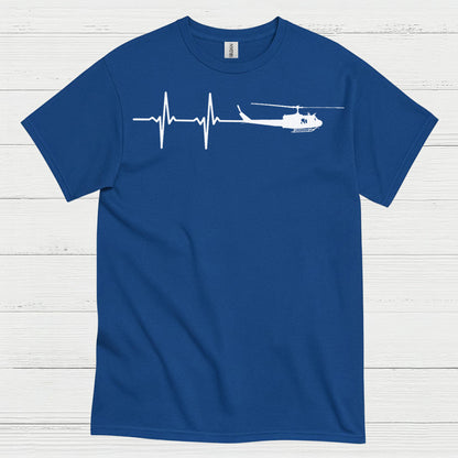 Helicopter Heartbeat Aviation T Shirt