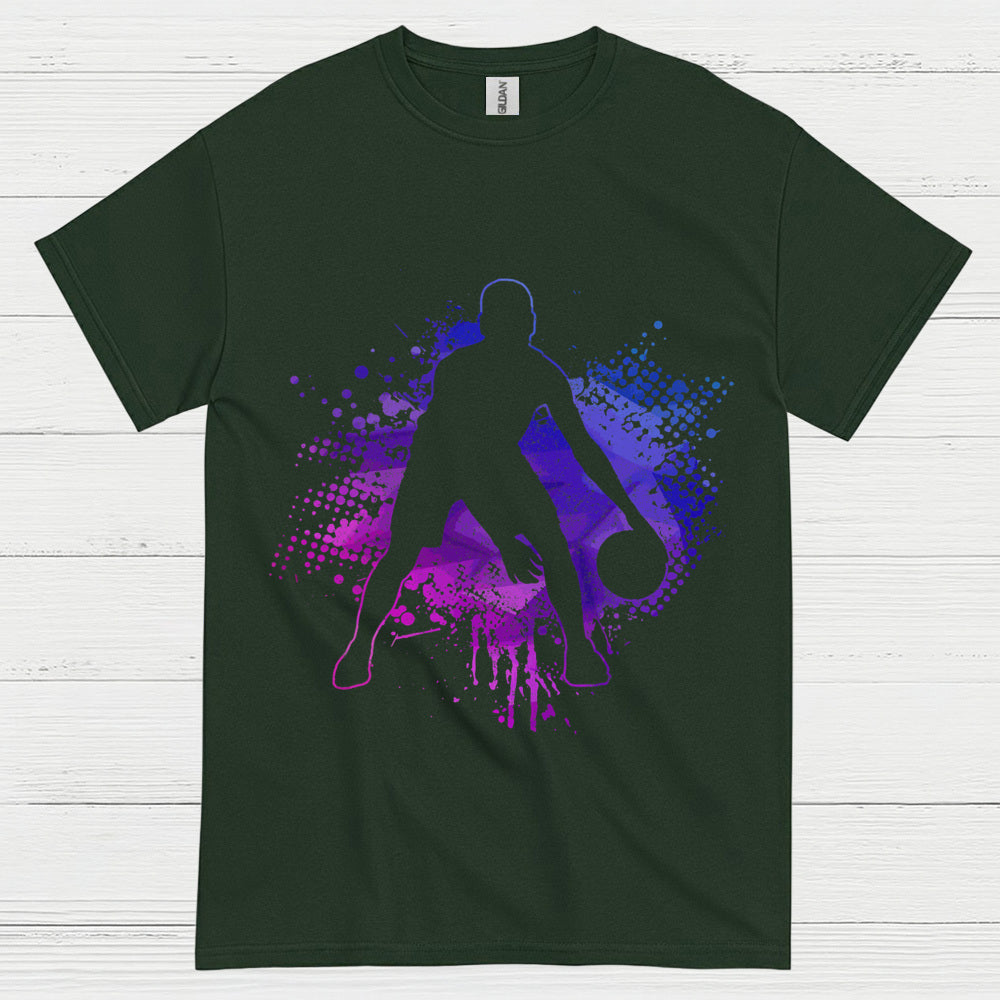 Color Splash Basketball Silhouette T Shirt