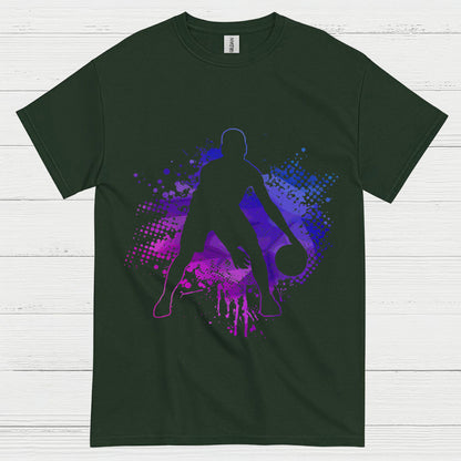 Color Splash Basketball Silhouette T Shirt