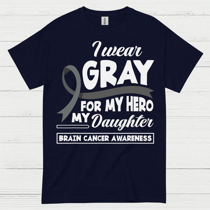 I Wear Gray For My Hero Daughter T Shirt
