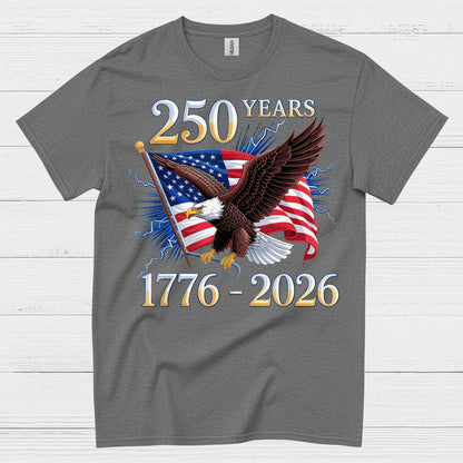 1776–2026 American Independence Eagle Anniversary T Shirt