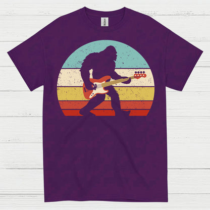 Bigfoot Bass Guitar Retro T Shirt