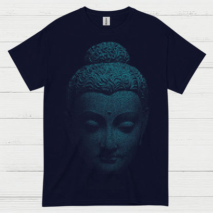 Digital Buddha Face Meditation T Shirt