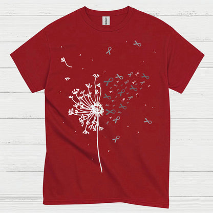 Dandelion Brain Cancer Awareness Ribbon T Shirt