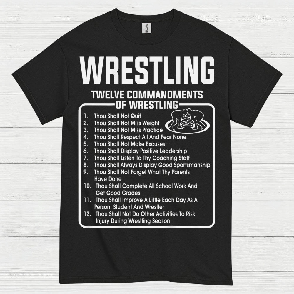 Wrestling Twelve Commandments T Shirt