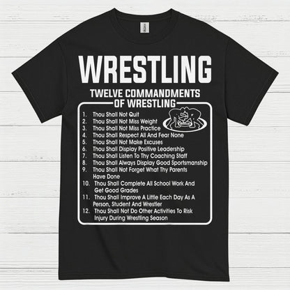 Wrestling Twelve Commandments T Shirt