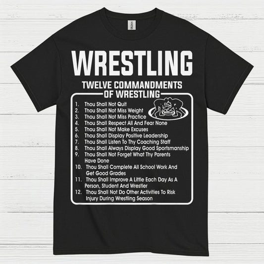 Wrestling Twelve Commandments T Shirt