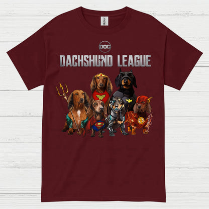 Dachshund League Superhero Team T Shirt