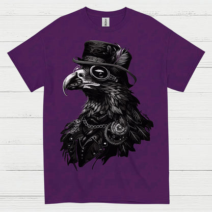 Steampunk Raven Gothic Mechanical Vintage T Shirt