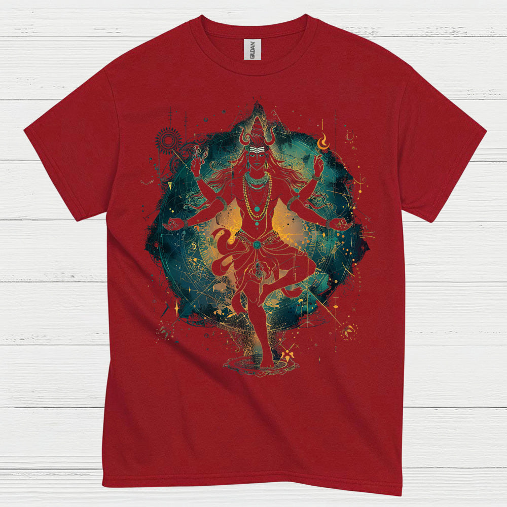 Cosmic Shiva Meditation Art T Shirt