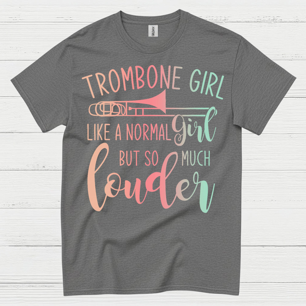 Trombone Girl Funny Music T Shirt
