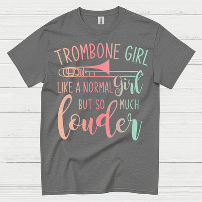 Trombone Girl Funny Music T Shirt
