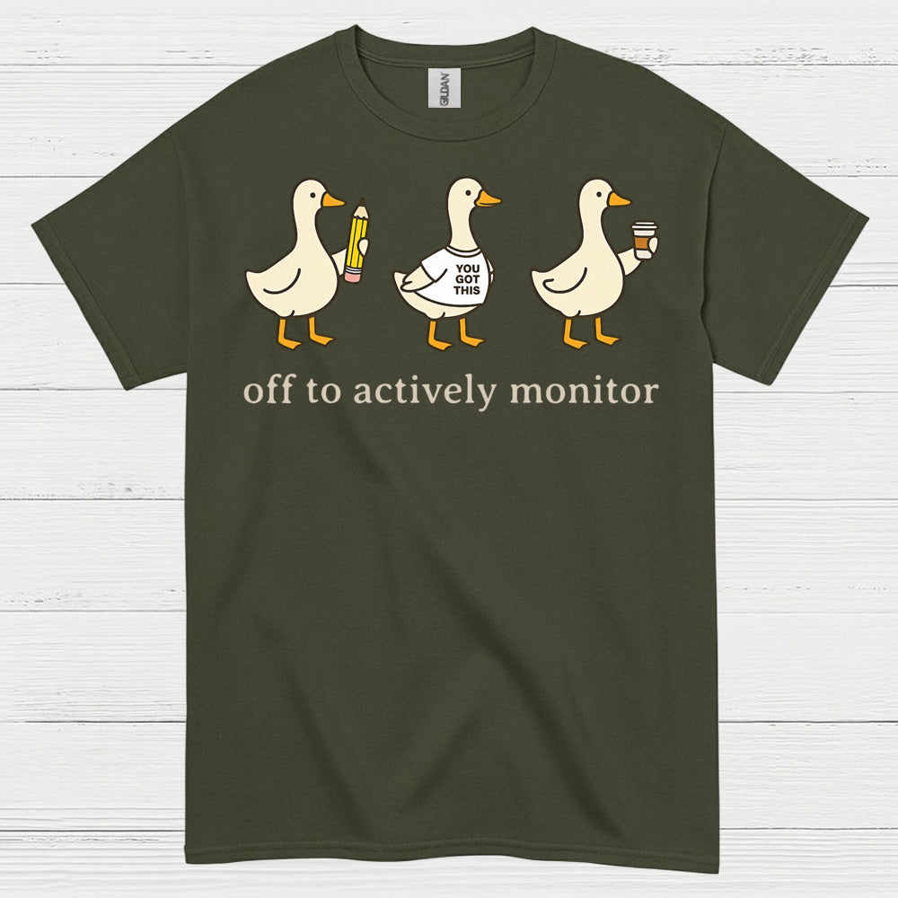 Ducks in Action Teacher T Shirt