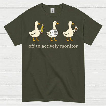 Ducks in Action Teacher T Shirt