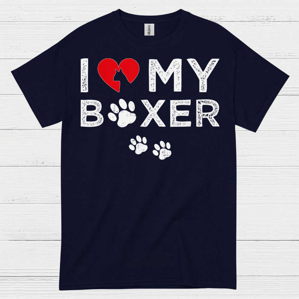 I Love My Boxer Dog T Shirt
