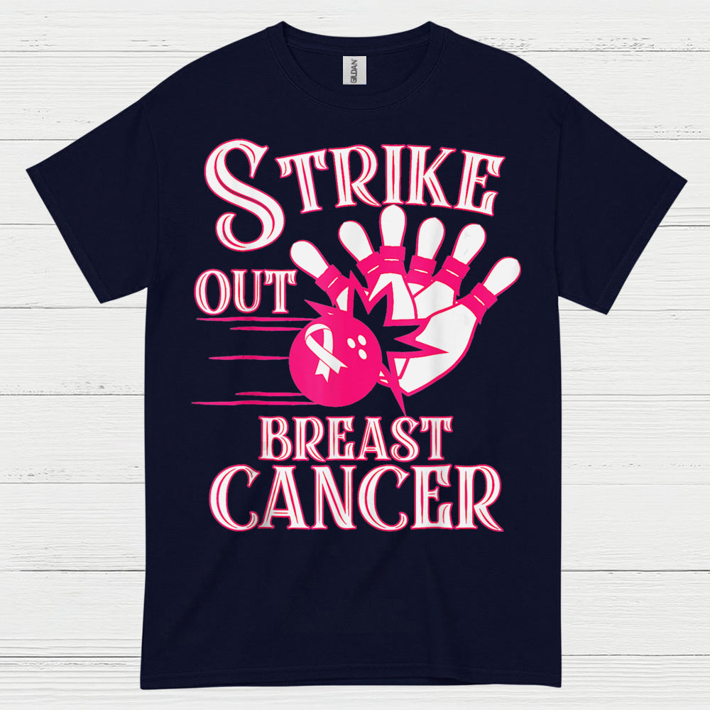 Strike Out Breast Cancer Bowling T Shirt