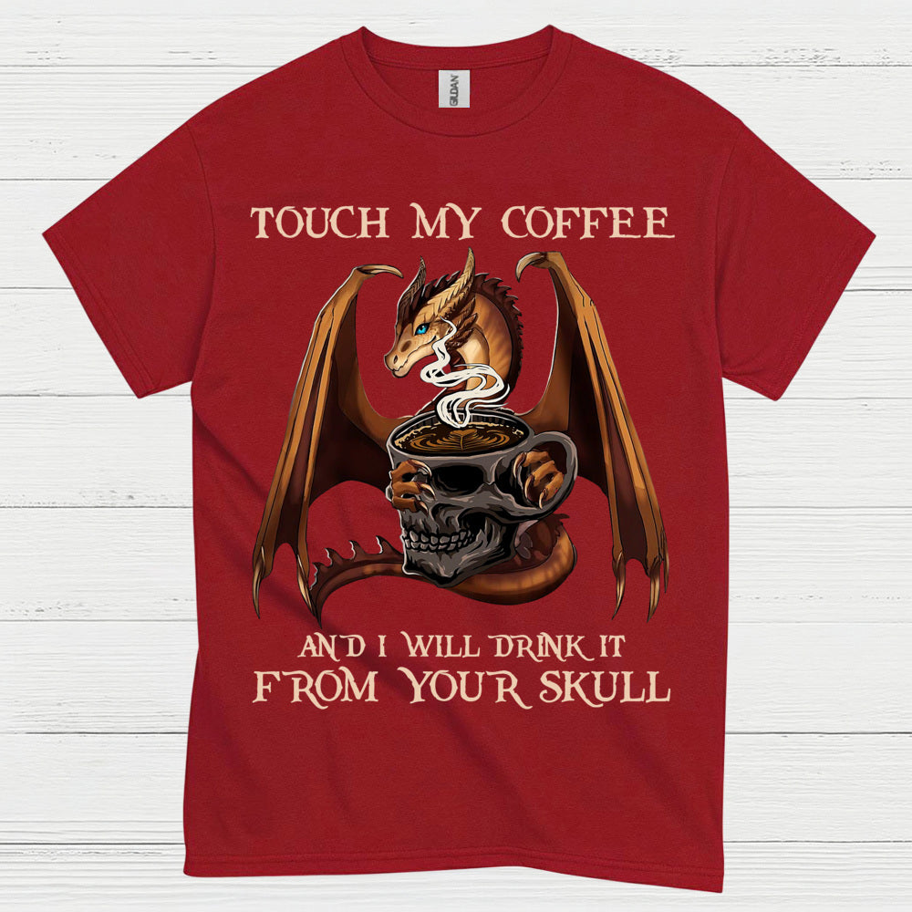 Dragon Coffee Skull T Shirt