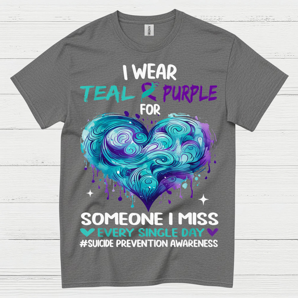 I Wear Teal Purple Someone I Miss T Shirt