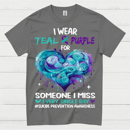 I Wear Teal Purple Someone I Miss T Shirt