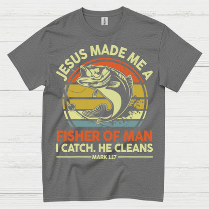 Jesus Made Me A Fisher Of Man Christian T Shirt