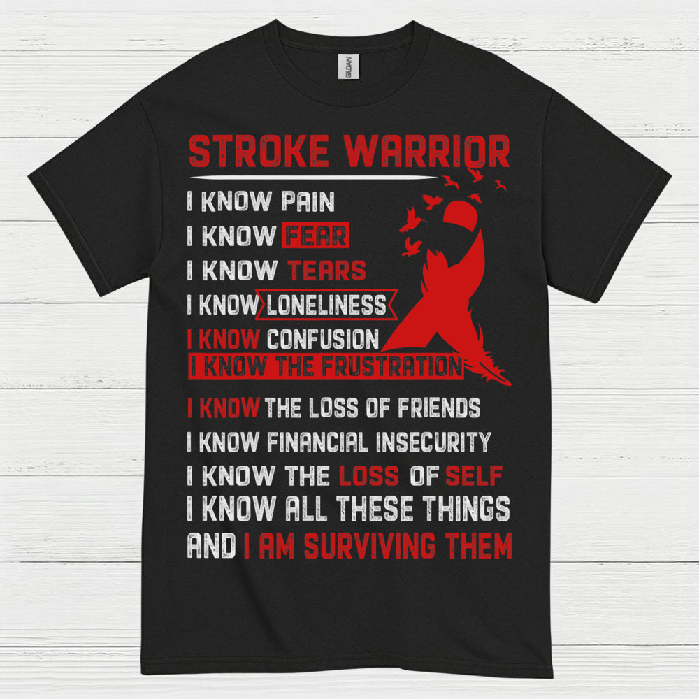Stroke Warrior Survivor Strength Awareness T Shirt