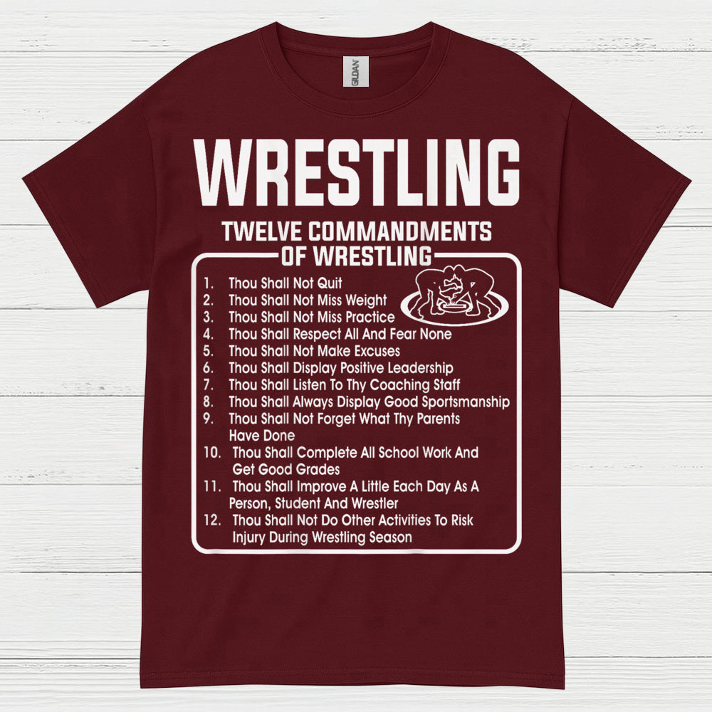 Wrestling Twelve Commandments T Shirt