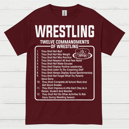 Wrestling Twelve Commandments T Shirt