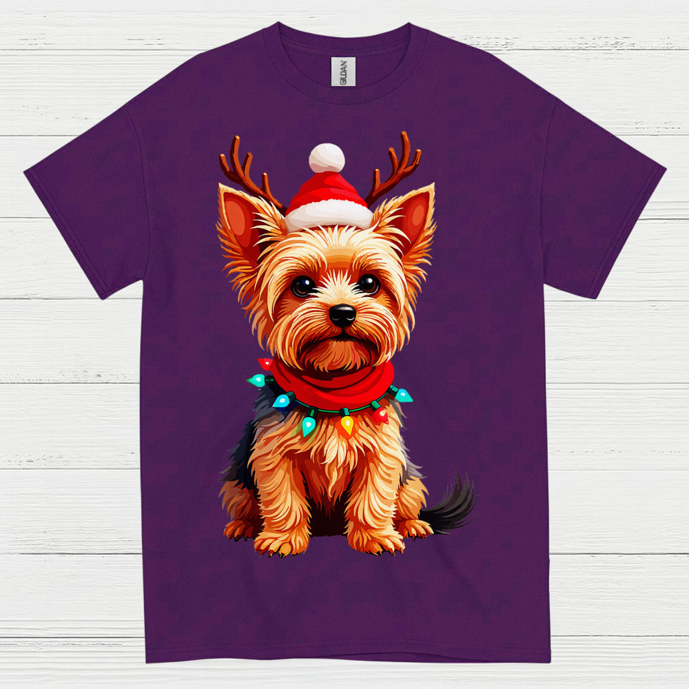 Cute Christmas Yorkie Dog Lover T Shirt