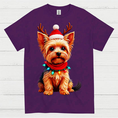 Cute Christmas Yorkie Dog Lover T Shirt