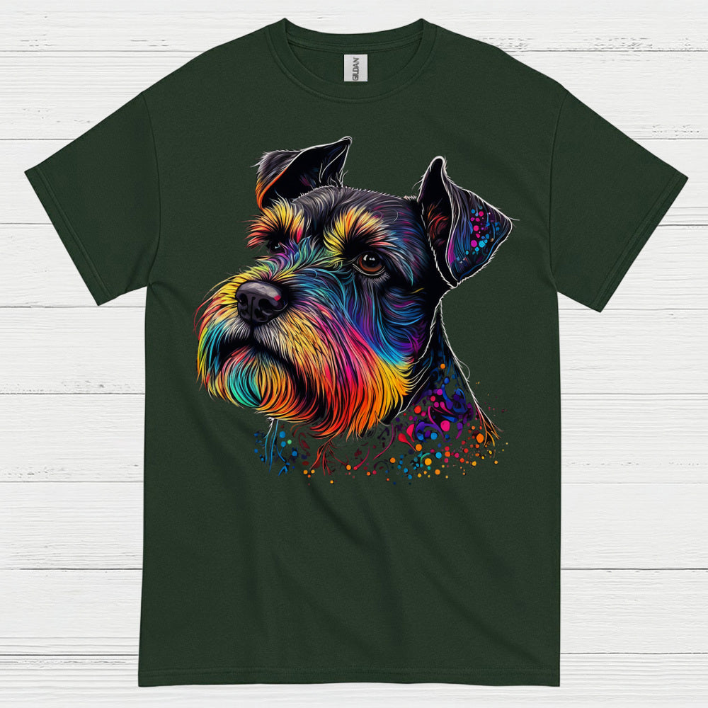 Colorful Schnauzer Art Dog Lover T Shirt