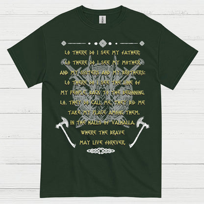 Valhalla Warrior Prayer Viking T Shirt