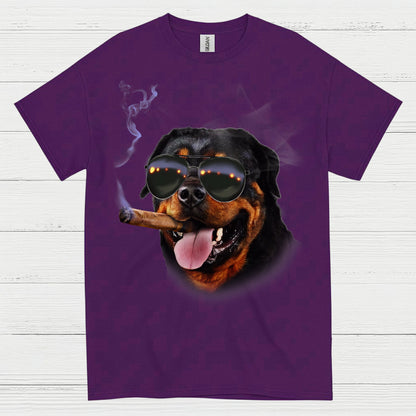 Cool Dog Smoking Cigar Funny T Shirt