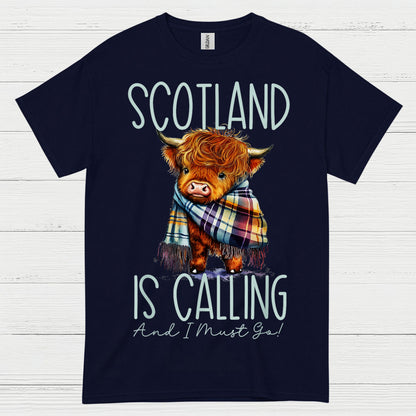 Scotland Is Calling Highland Cow T Shirt