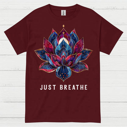 Just Breathe Lotus Yoga T Shirt