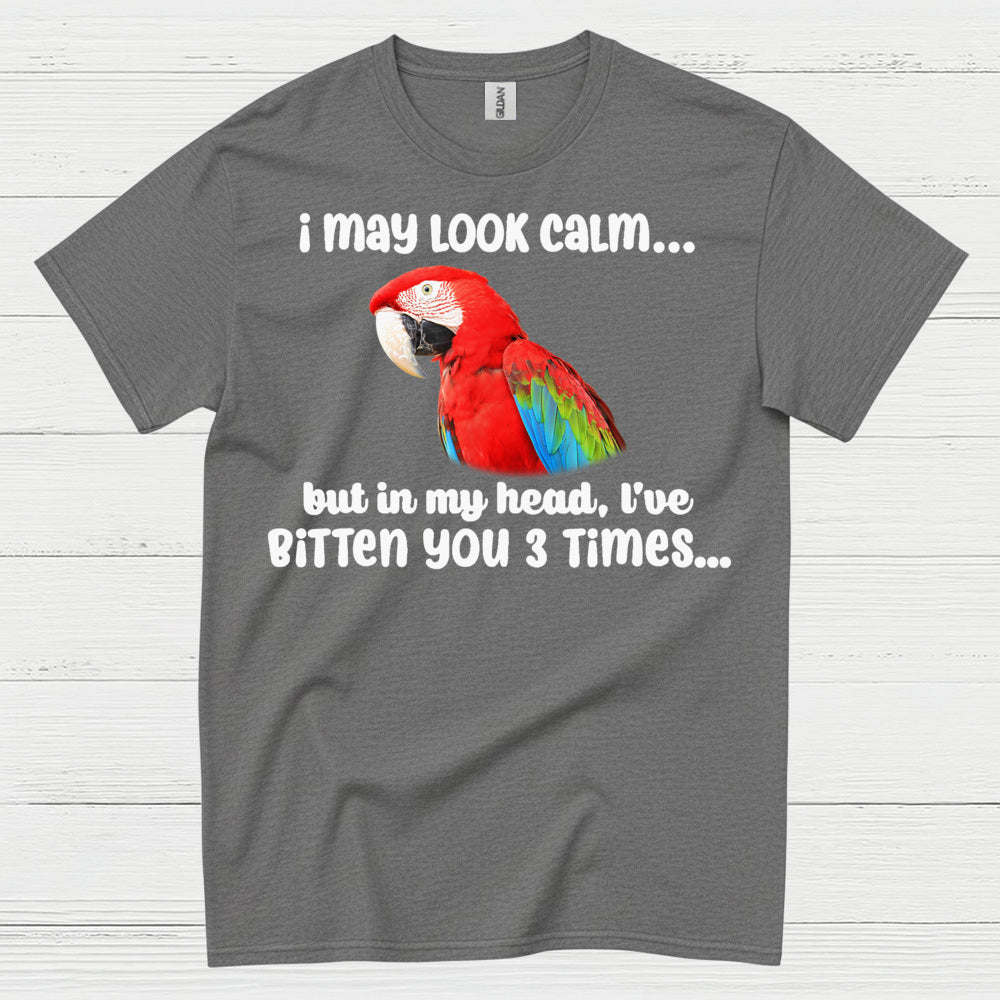Calm Outside Wild Inside Macaw T Shirt