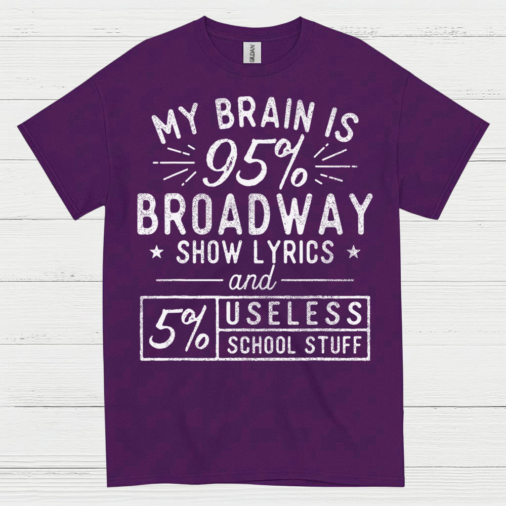My Brain Is 95 Percent Broadway T Shirt
