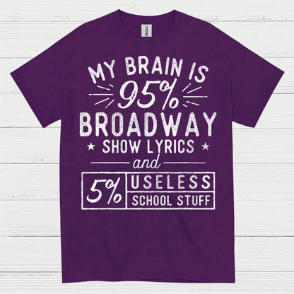 My Brain Is 95 Percent Broadway T Shirt