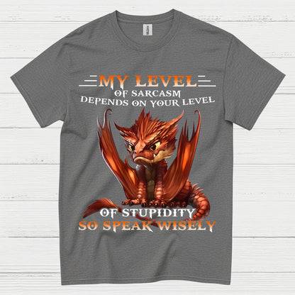 My Level Of Sarcasm Depends On Your Level Of Stupidity T Shirt