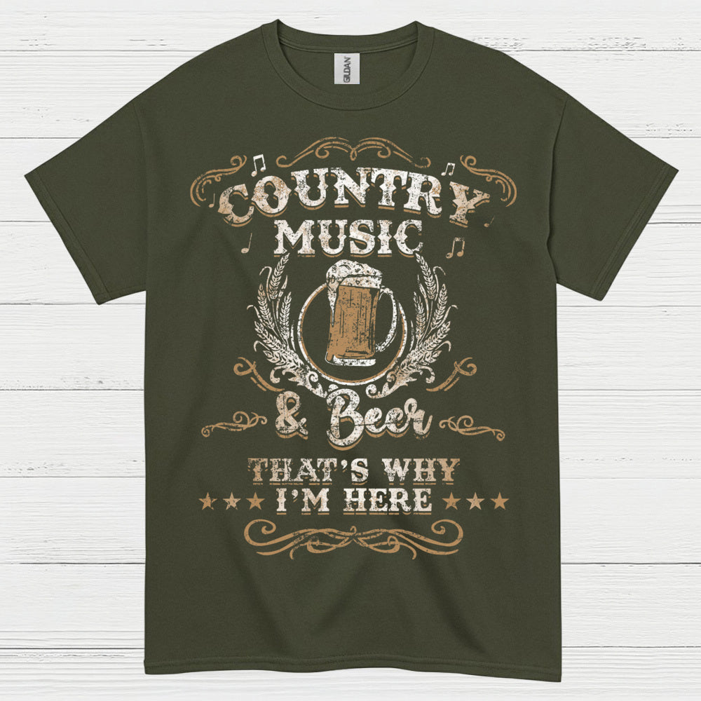 Country Music And Beer T Shirt