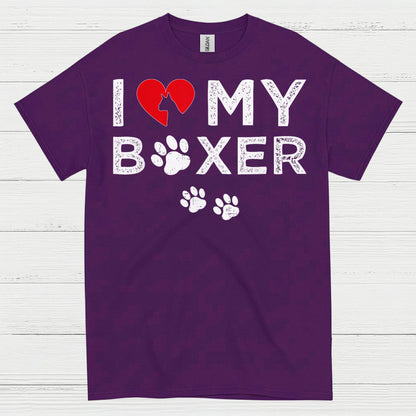 I Love My Boxer Dog T Shirt