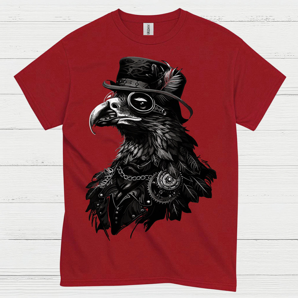 Steampunk Raven Gothic Mechanical Vintage T Shirt