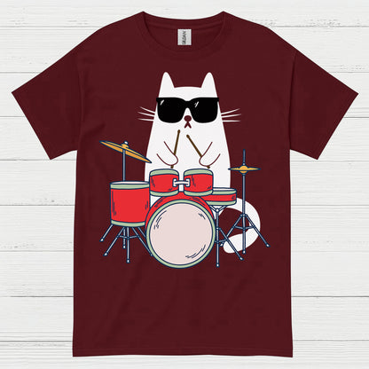 Cool Cat Drummer T Shirt