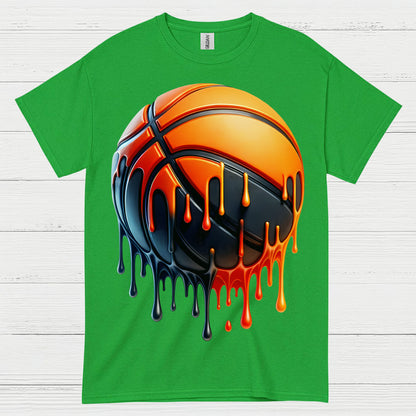 Dripping Basketball Graphic T Shirt