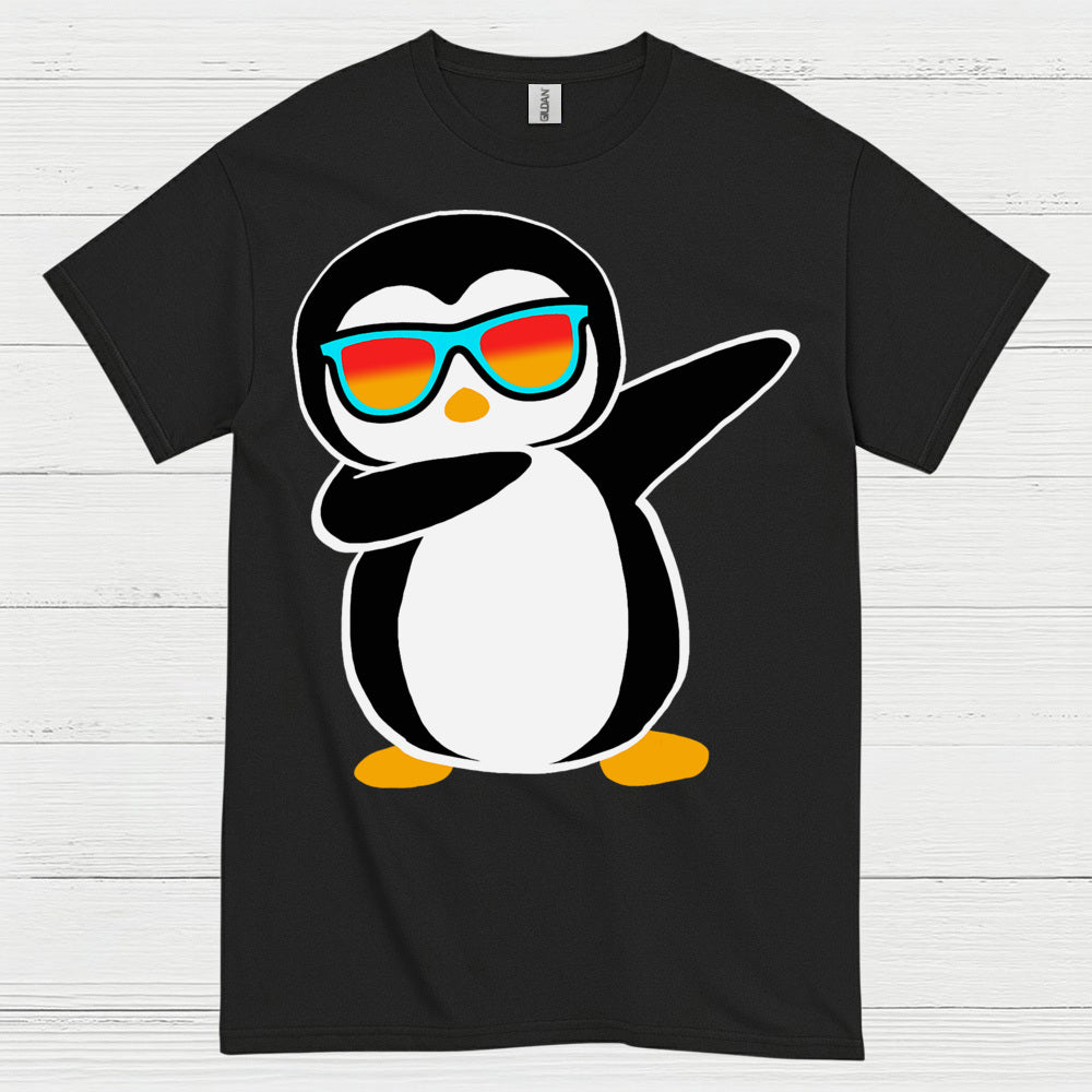 Cool Dabbing Penguin Funny Graphic T Shirt
