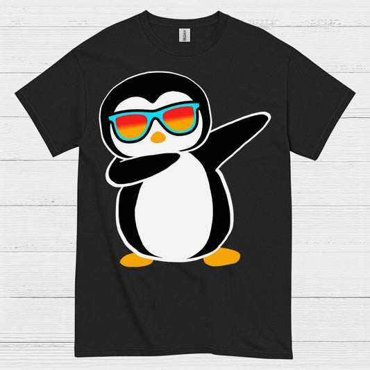 Cool Dabbing Penguin Funny Graphic T Shirt
