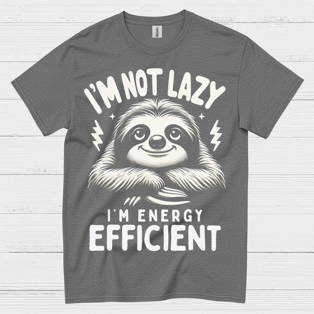Energy Efficient Sloth Funny Quote T Shirt