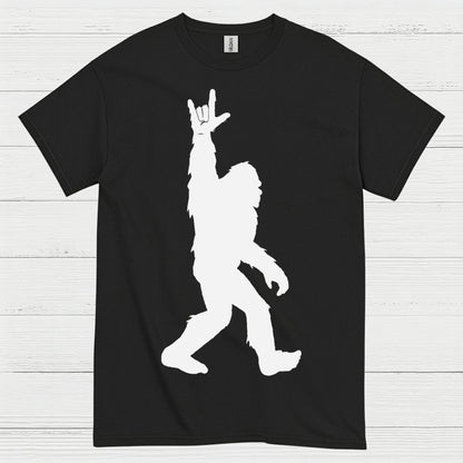 Rock Hand Bigfoot Silhouette T Shirt