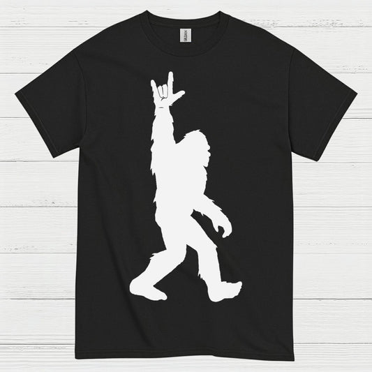 Rock Hand Bigfoot Silhouette T Shirt