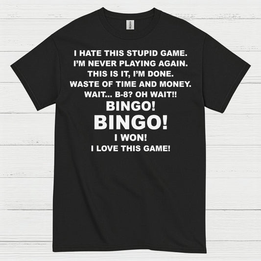 I Hate This Game Bingo Humor T Shirt