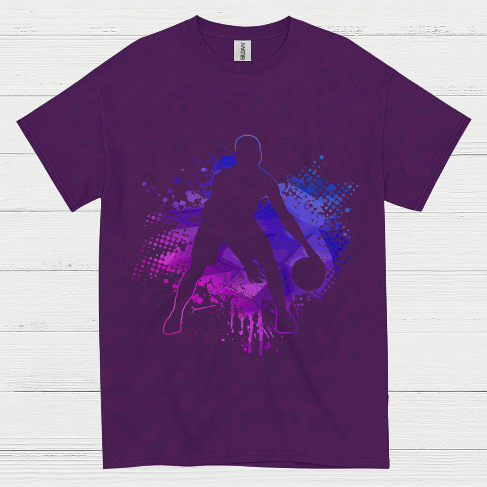Color Splash Basketball Silhouette T Shirt